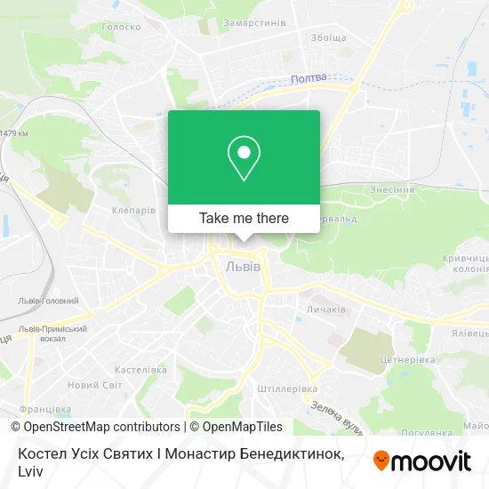 Карта Костел Усіх Святих І Монастир Бенедиктинок