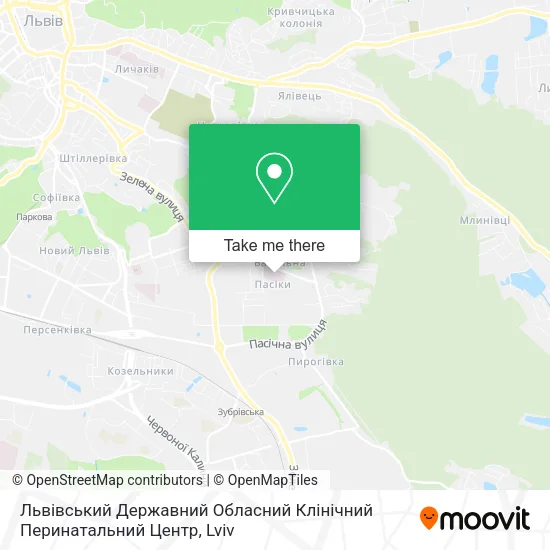 Карта Львівський Державний Обласний Клінічний Перинатальний Центр