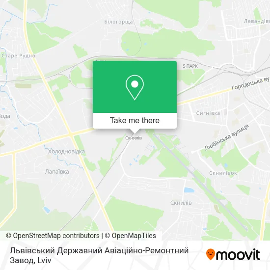 Карта Львівський Державний Авіаційно-Ремонтний Завод