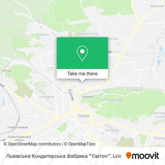 Карта Львівська Кондитерська Фабрика ""Світоч""