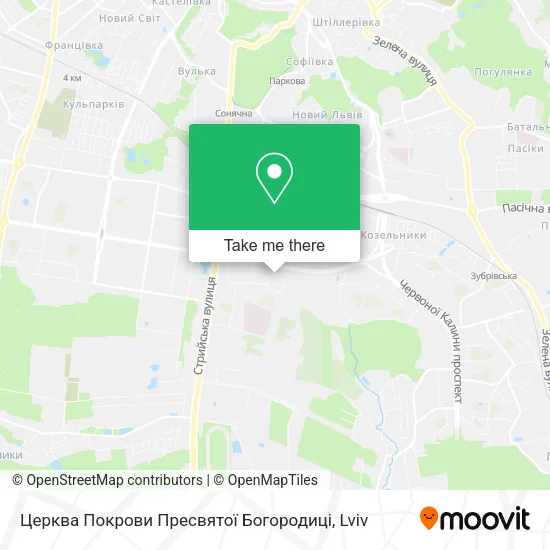 Карта Церква Покрови Пресвятої Богородиці