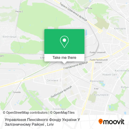 Карта Управління Пенсійного Фонду України У Залізничному Районі