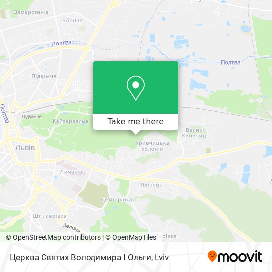 Церква Святих Володимира І Ольги map