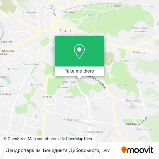 Карта Дендропарк Ім. Бенедикта Дибовського