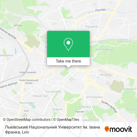 Карта Львівський Національний Університет Ім. Івана Франка