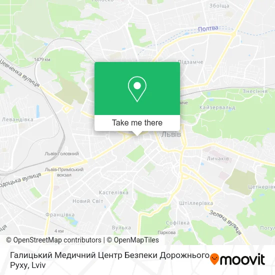 Карта Галицький Медичний Центр Безпеки Дорожнього Руху