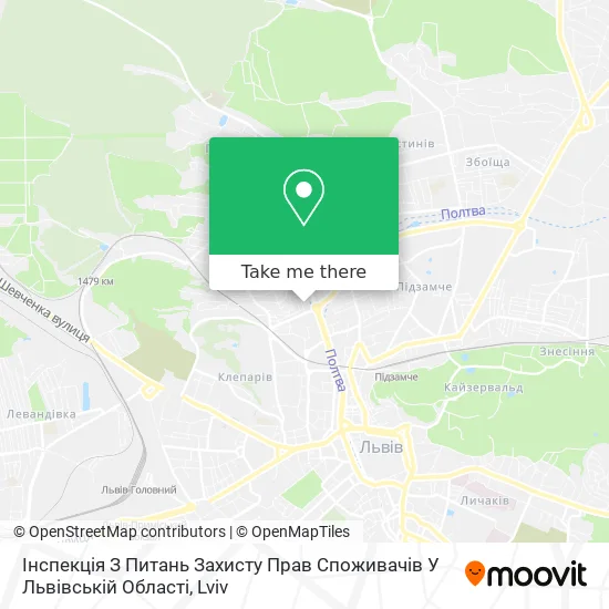 Інспекція З Питань Захисту Прав Споживачів У Львівській Області map
