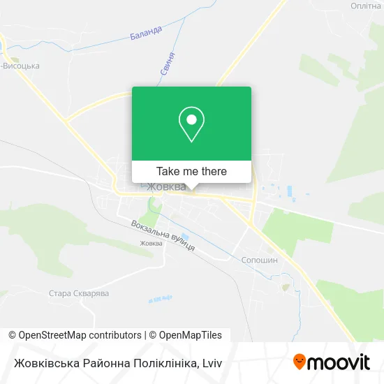 Карта Жовківська Районна Поліклініка