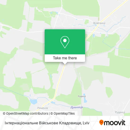 Карта Інтернаціональне Військове Кладовище