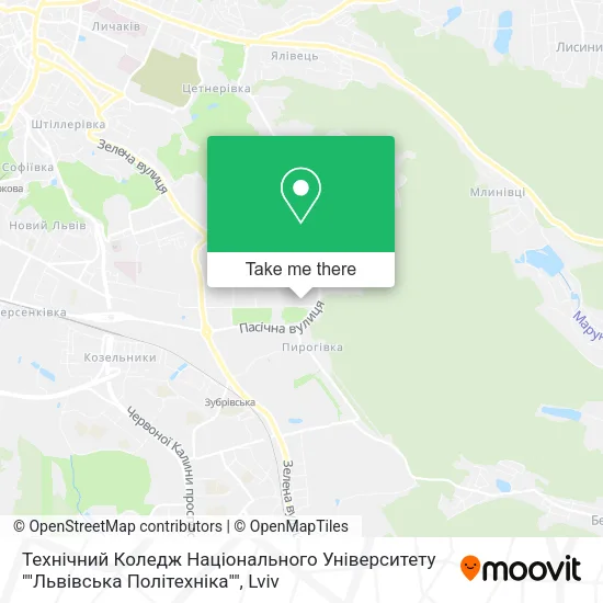 Карта Технічний Коледж Національного Університету ""Львівська Політехніка""