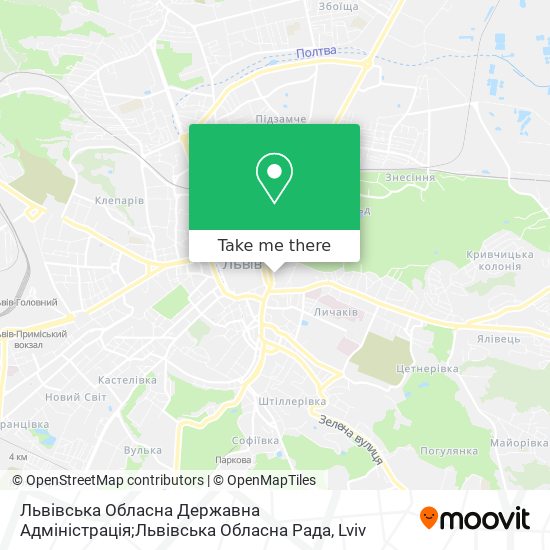 Карта Львівська Обласна Державна Адміністрація;Львівська Обласна Рада