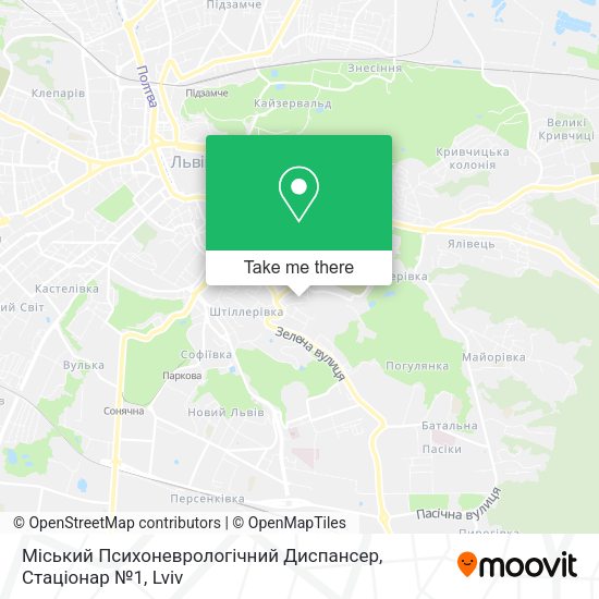 Карта Міський Психоневрологічний Диспансер, Стаціонар №1