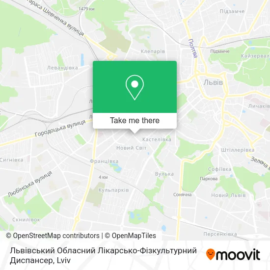 Карта Львівський Обласний Лікарсько-Фізкультурний Диспансер