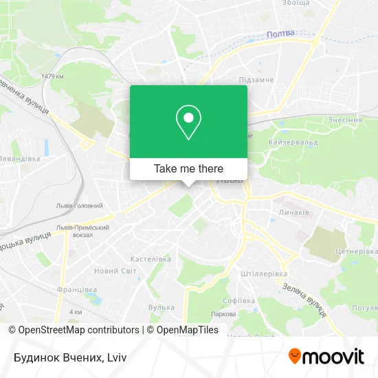 Карта Будинок Вчених