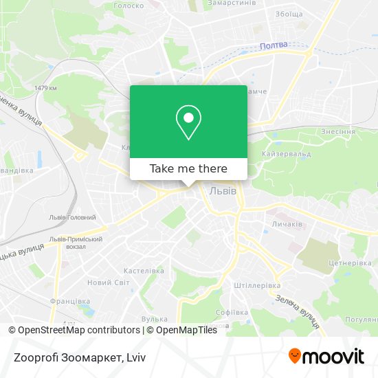 Карта Zooprofi Зоомаркет