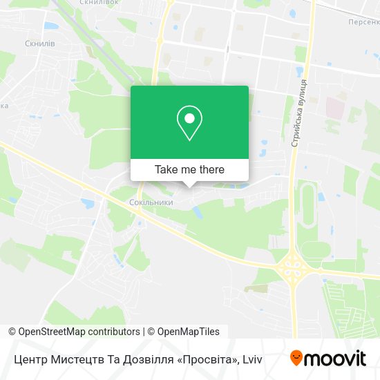 Карта Центр Мистецтв Та Дозвілля «Просвіта»