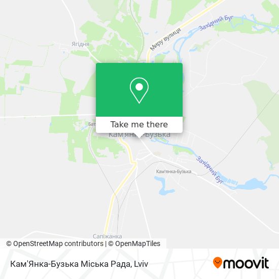 Кам'Янка-Бузька Міська Рада map