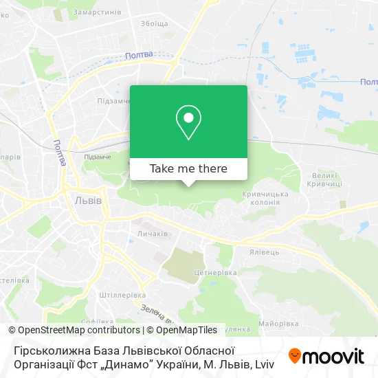 Гірськолижна База Львівської Обласної Організації Фст „Динамо” України, М. Львів map