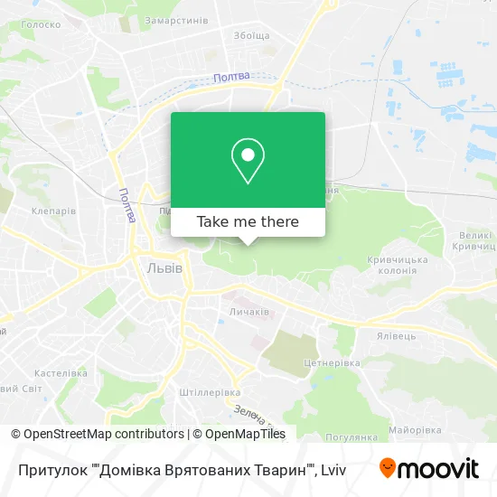 Карта Притулок ""Домівка Врятованих Тварин""