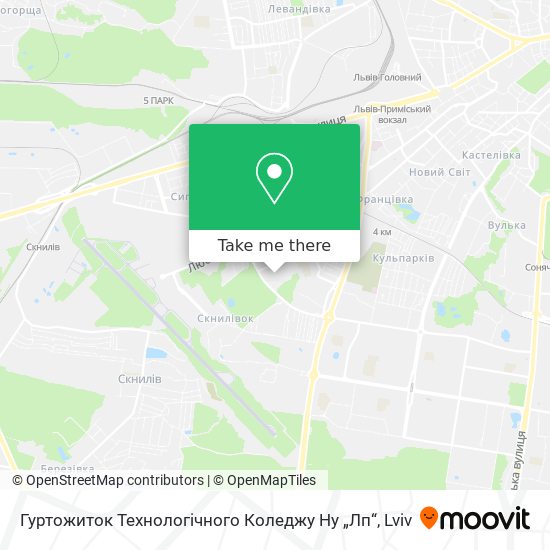 Гуртожиток Технологічного Коледжу Ну „Лп“ map