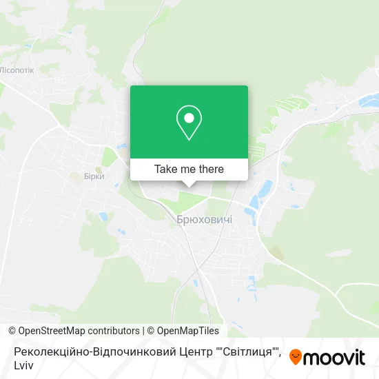 Карта Реколекційно-Відпочинковий Центр ""Світлиця""