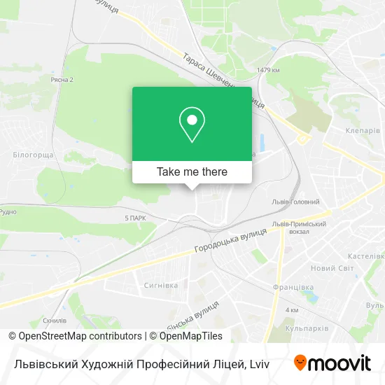 Карта Львівський Художній Професійний Ліцей