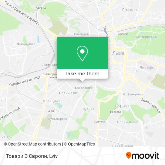 Карта Товари З Європи
