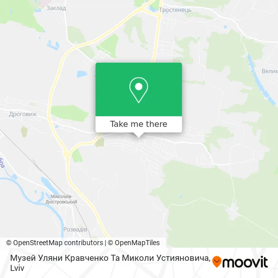 Карта Музей Уляни Кравченко Та Миколи Устияновича