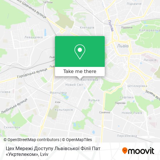 Цех Мережі Доступу Львівської Філії Пат «Укртелеком» map
