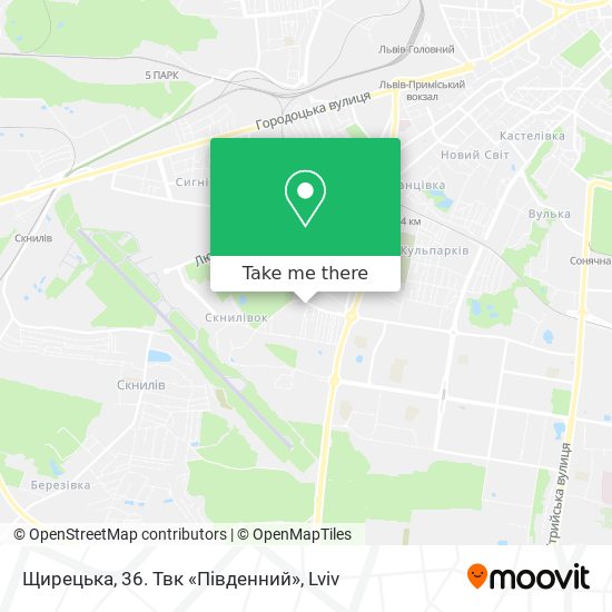 Щирецька, 36. Твк «Південний» map