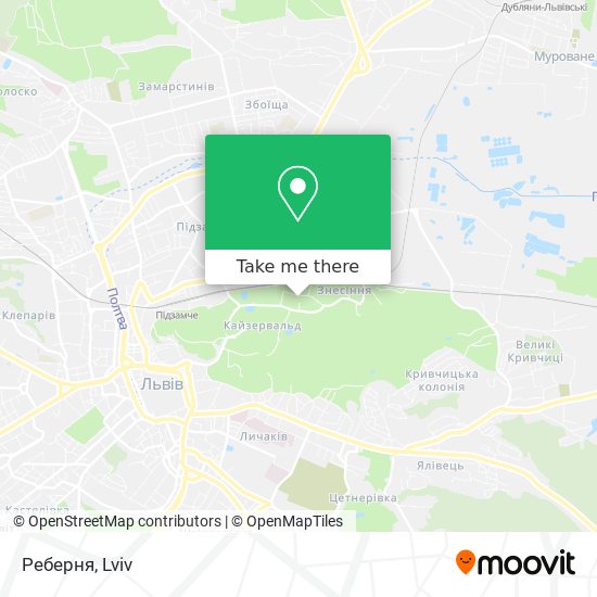 Реберня map