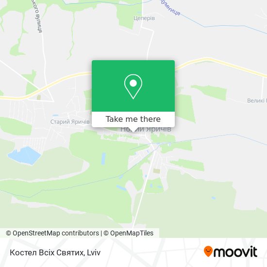 Карта Костел Всіх Святих