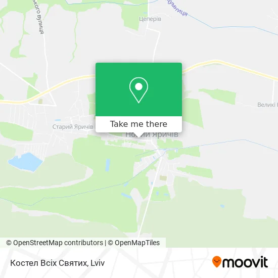 Карта Костел Всіх Святих