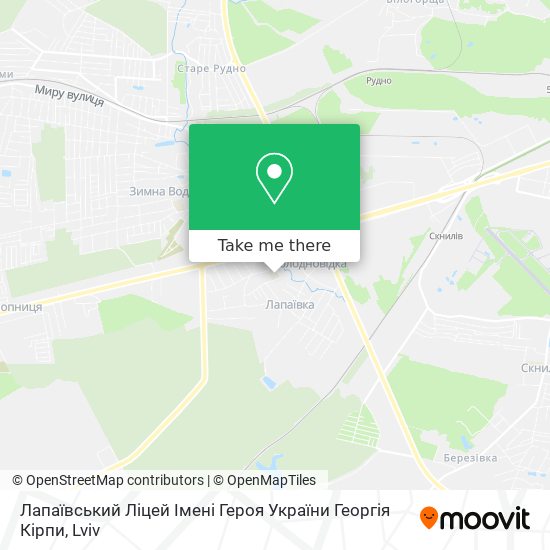 Карта Лапаївський Ліцей Імені Героя України Георгія Кірпи