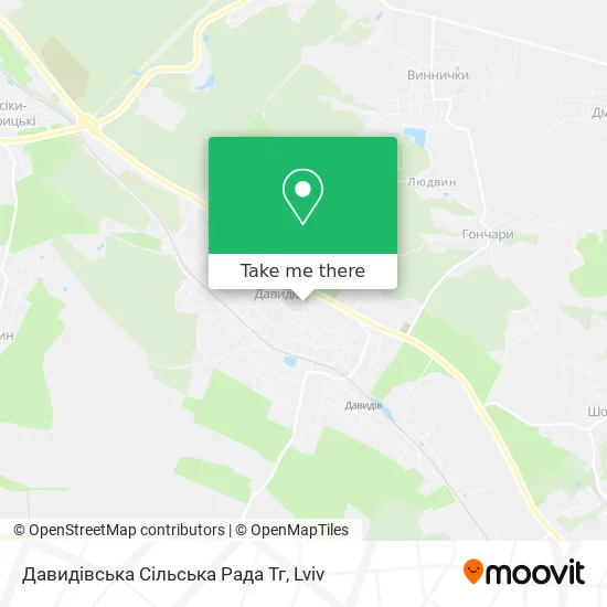 Карта Давидівська Сільська Рада Тг