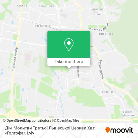 Дім Молитви Третьої Львівської Церкви Хвє «Голгофа» map
