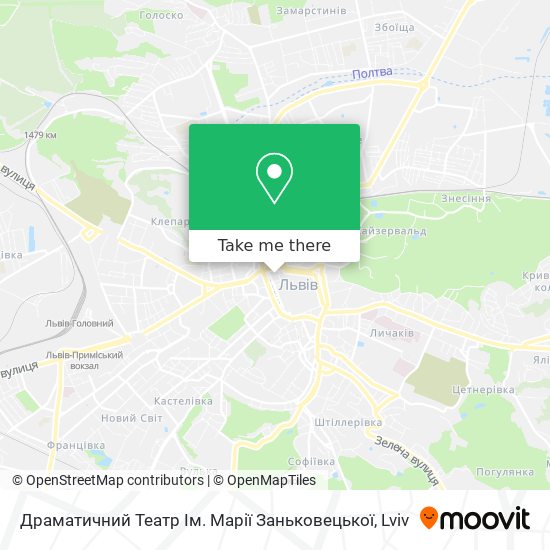 Драматичний Театр Ім. Марії Заньковецької map