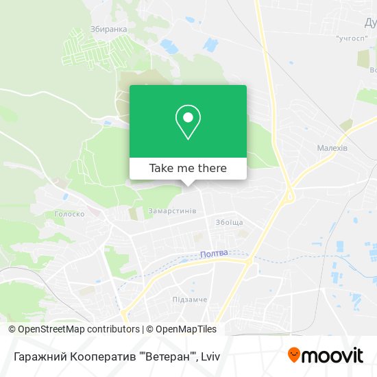 Карта Гаражний Кооператив ""Ветеран""