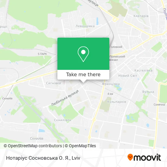 Нотаріус Сосновська О. Я. map