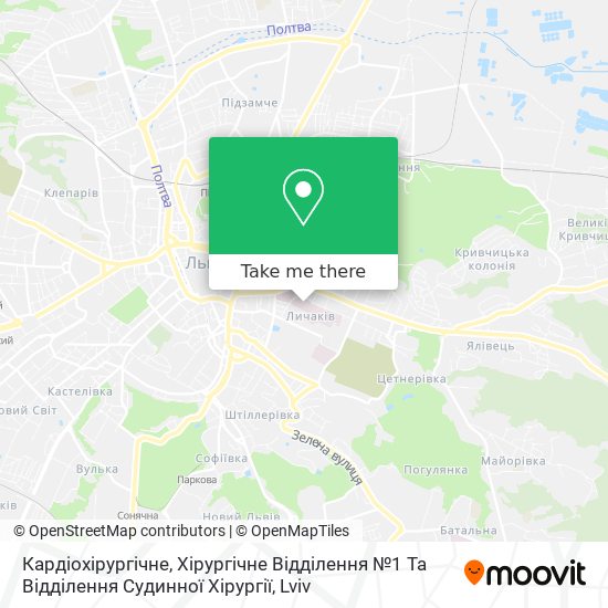 Карта Кардіохірургічне, Хірургічне Відділення №1 Та Відділення Судинної Хірургії