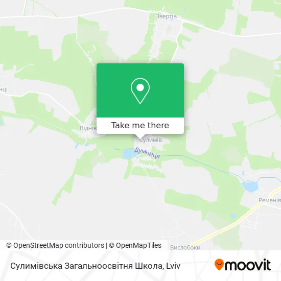 Карта Сулимівська Загальноосвітня Школа