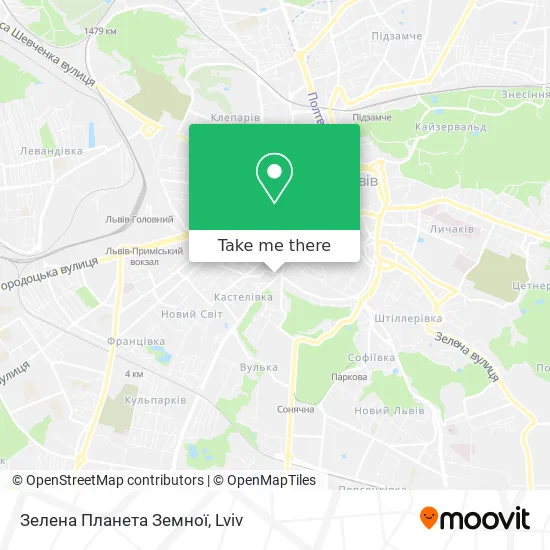 Карта Зелена Планета Земної