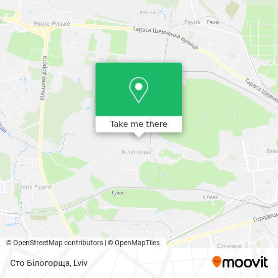 Сто Білогорща map