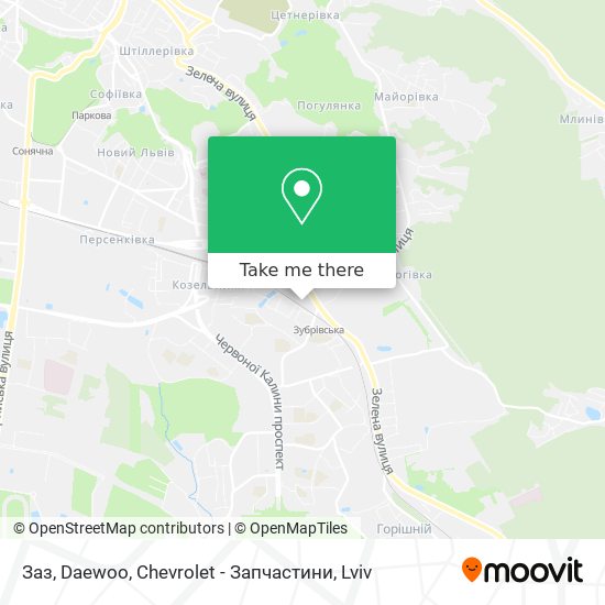 Заз, Daewoo, Chevrolet - Запчастини map