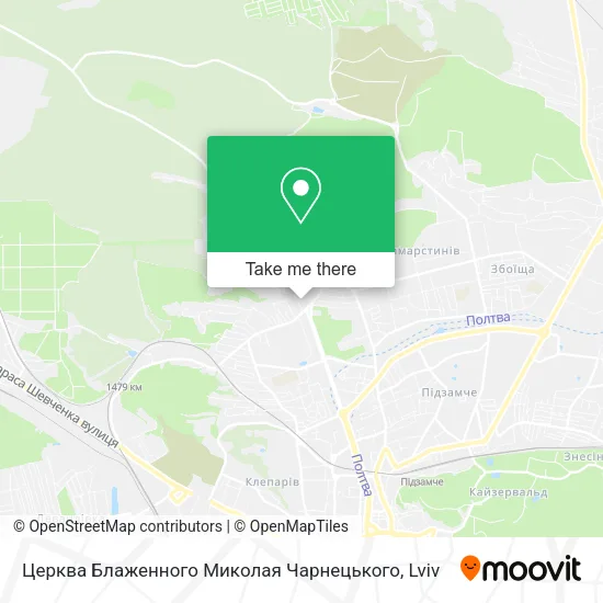Карта Церква Блаженного Миколая Чарнецького
