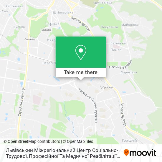 Львівський Міжрегіональний Центр Соціально-Трудової, Професійної Та Медичної Реабілітації Інвалідів map