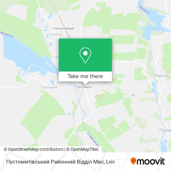 Карта Пустомитівський Районний Відділ Мвс