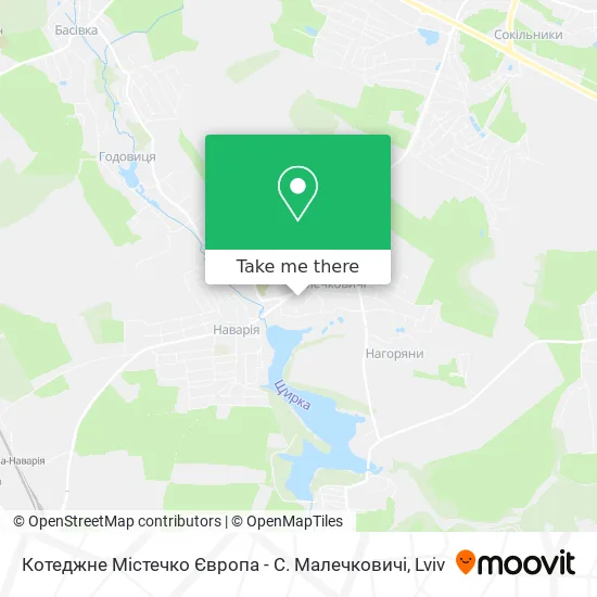 Карта Котеджне Містечко Європа - С. Малечковичі