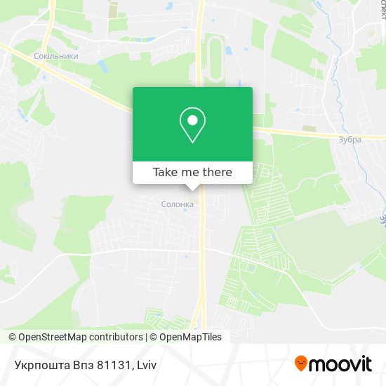 Укрпошта Впз 81131 map
