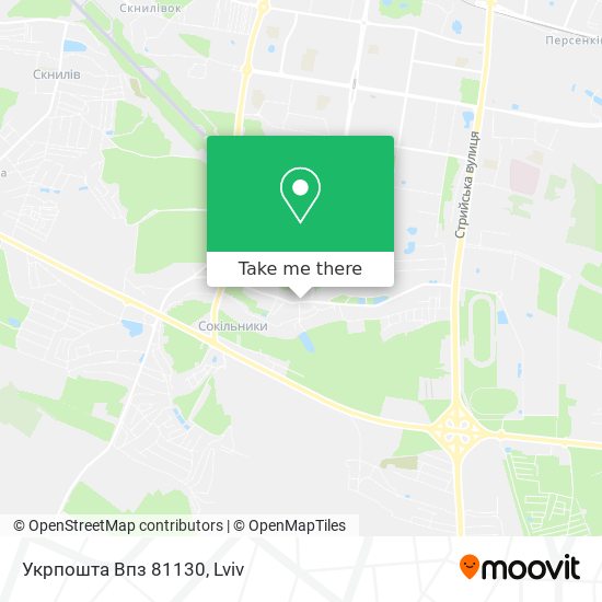 Укрпошта Впз 81130 map